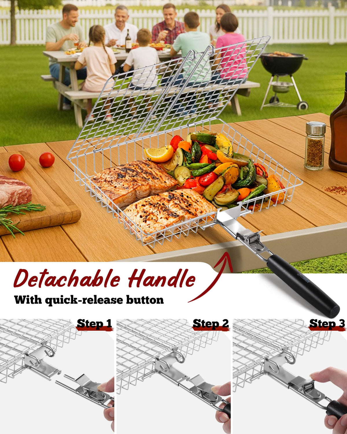 PitInnov Dishwasher-safe design eases cleanup after cookouts.