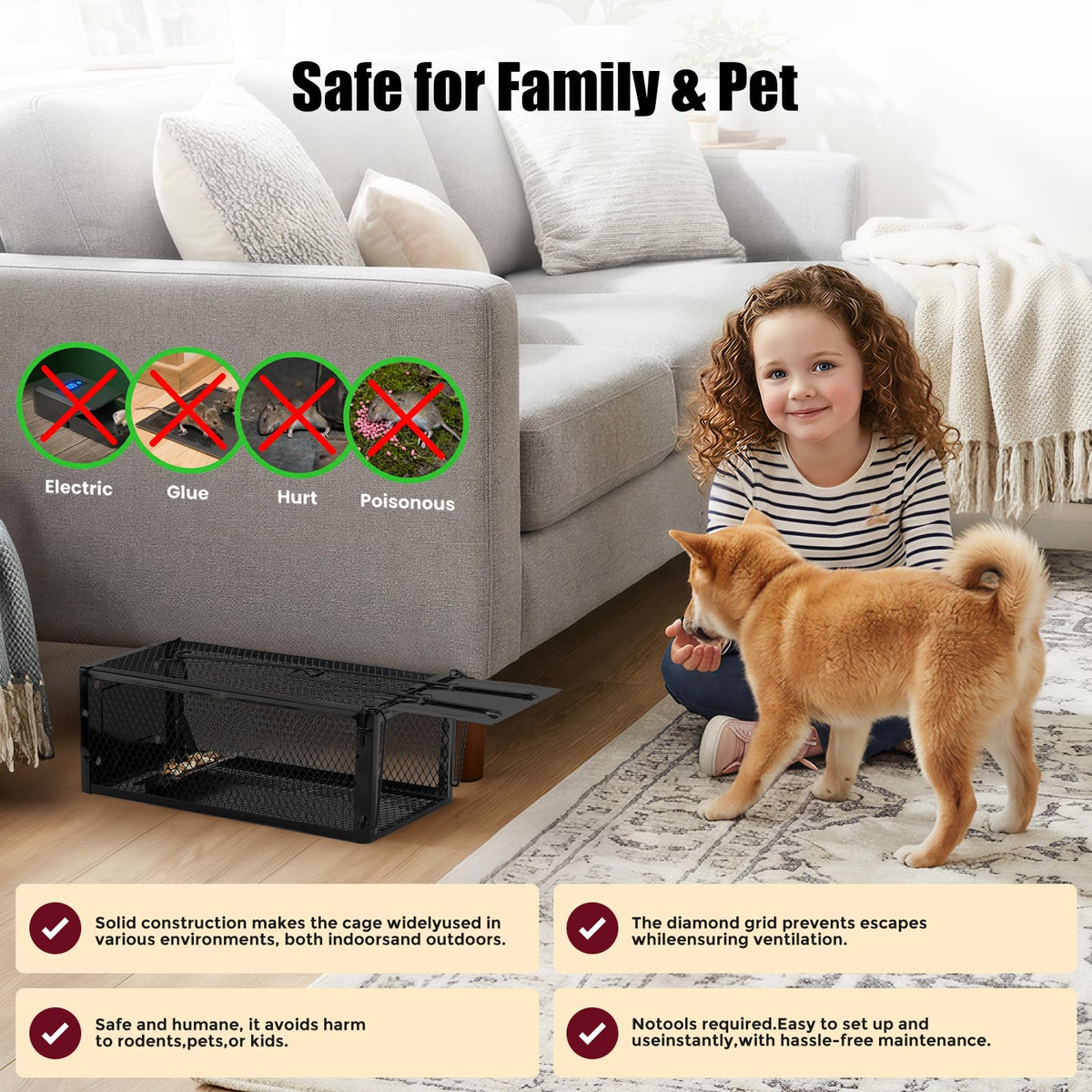 Pivmuth 2-pack humane design for versatile pest control