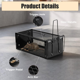 Pivmuth humane trap door closes automatically after capture