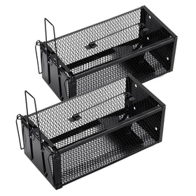 Pivmuth humane trap with open lid for easy baiting and release