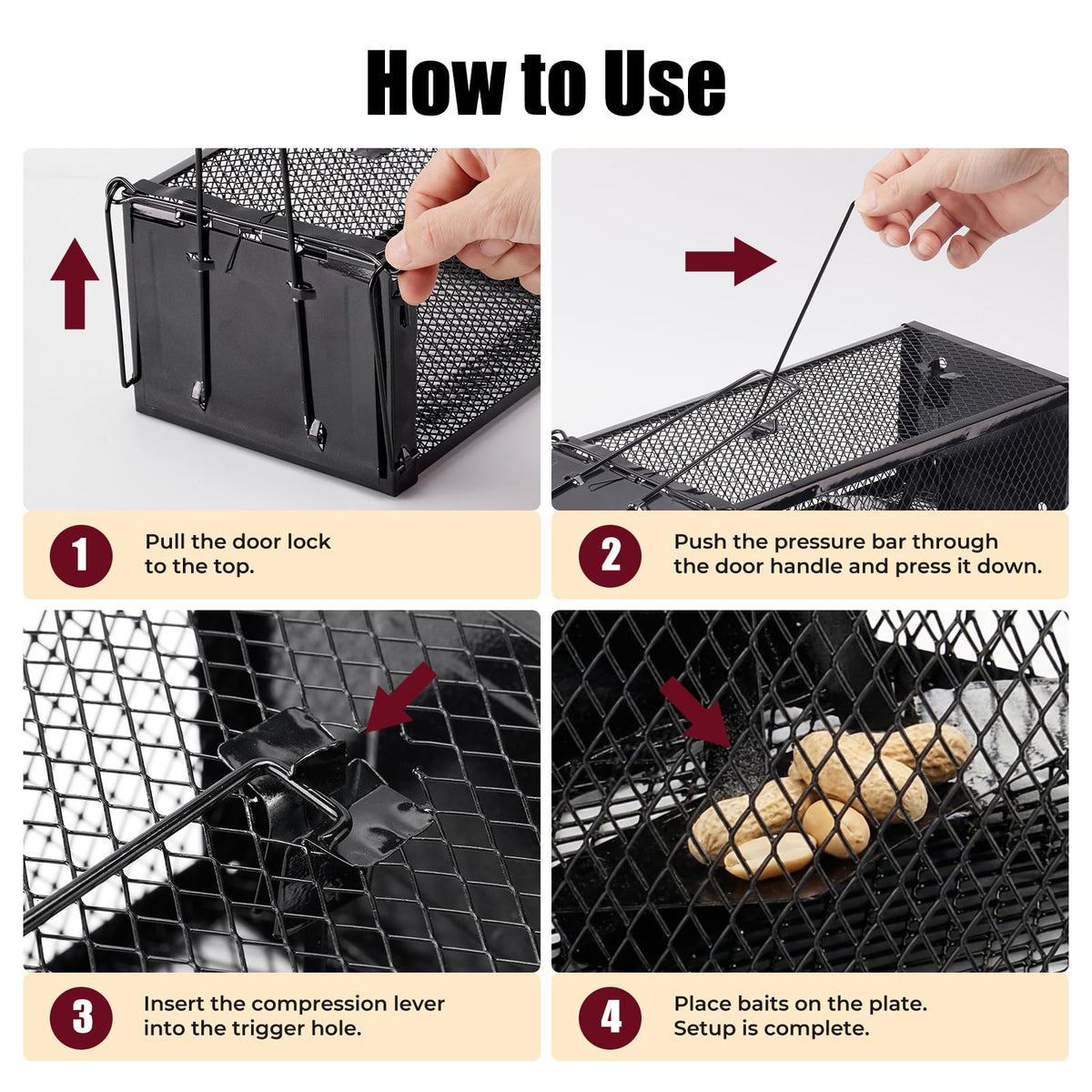 Pivmuth trap features chew-resistant construction for repeated use