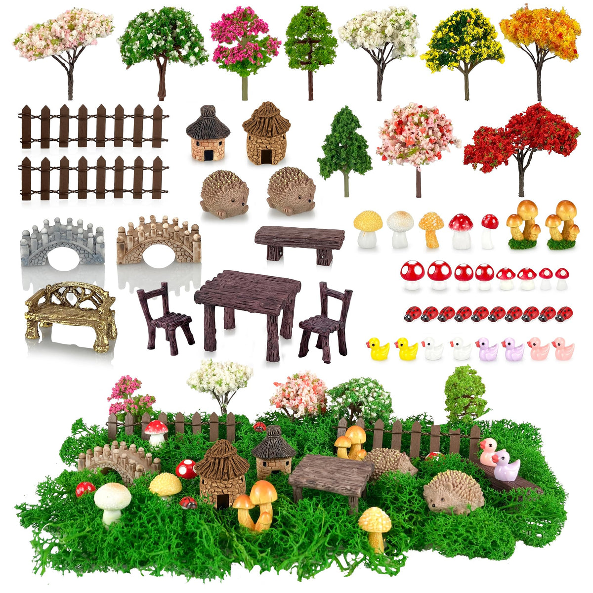 PIVNASY fairy garden table adds a charming centerpiece for terrariums and mini displays.
