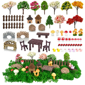 PIVNASY fairy garden table adds a charming centerpiece for terrariums and mini displays.