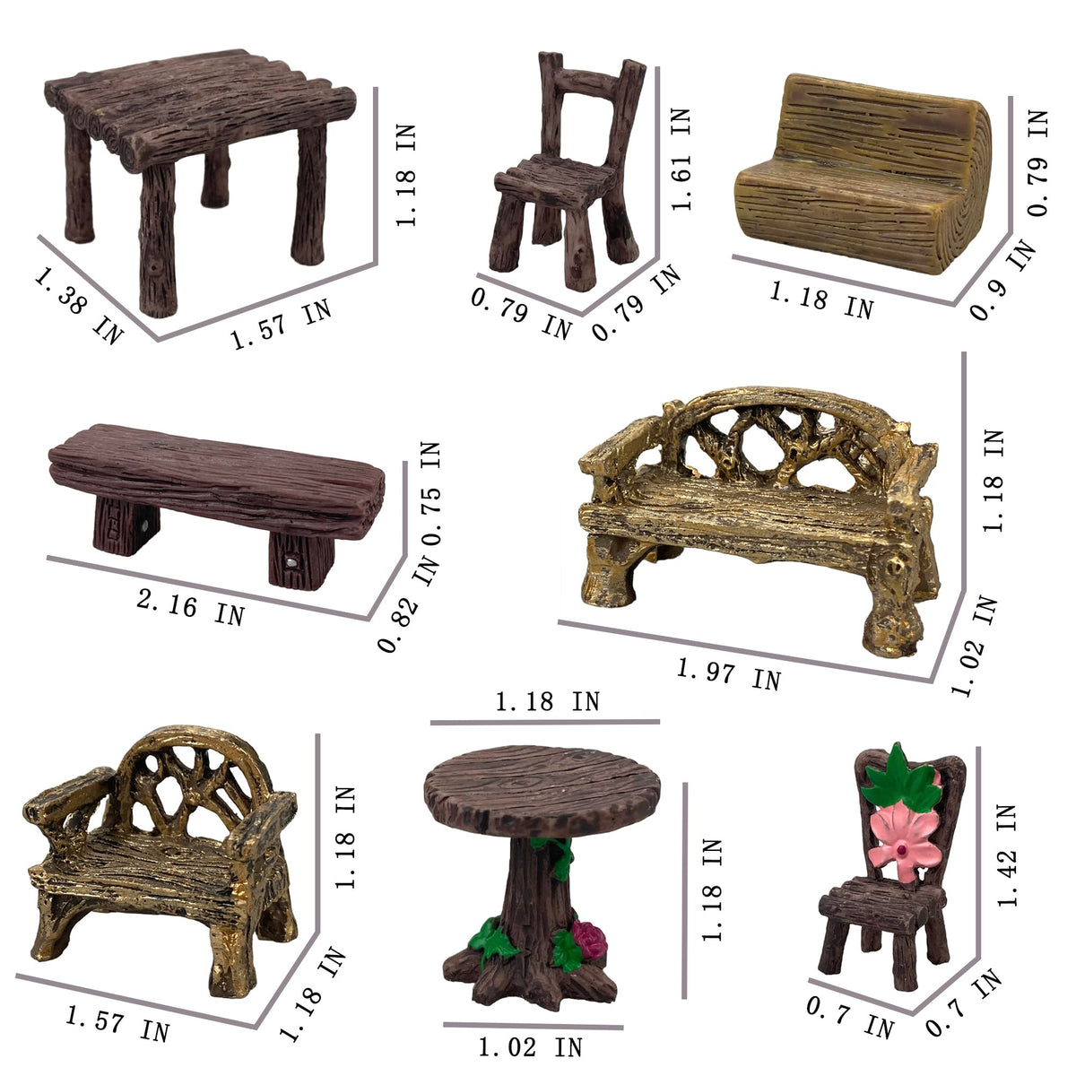 Pivnasy miniature resin furniture table detail adds realistic charm to displays.