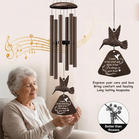 PIXPRI weatherproof aluminum chime stands up to rain and sun.