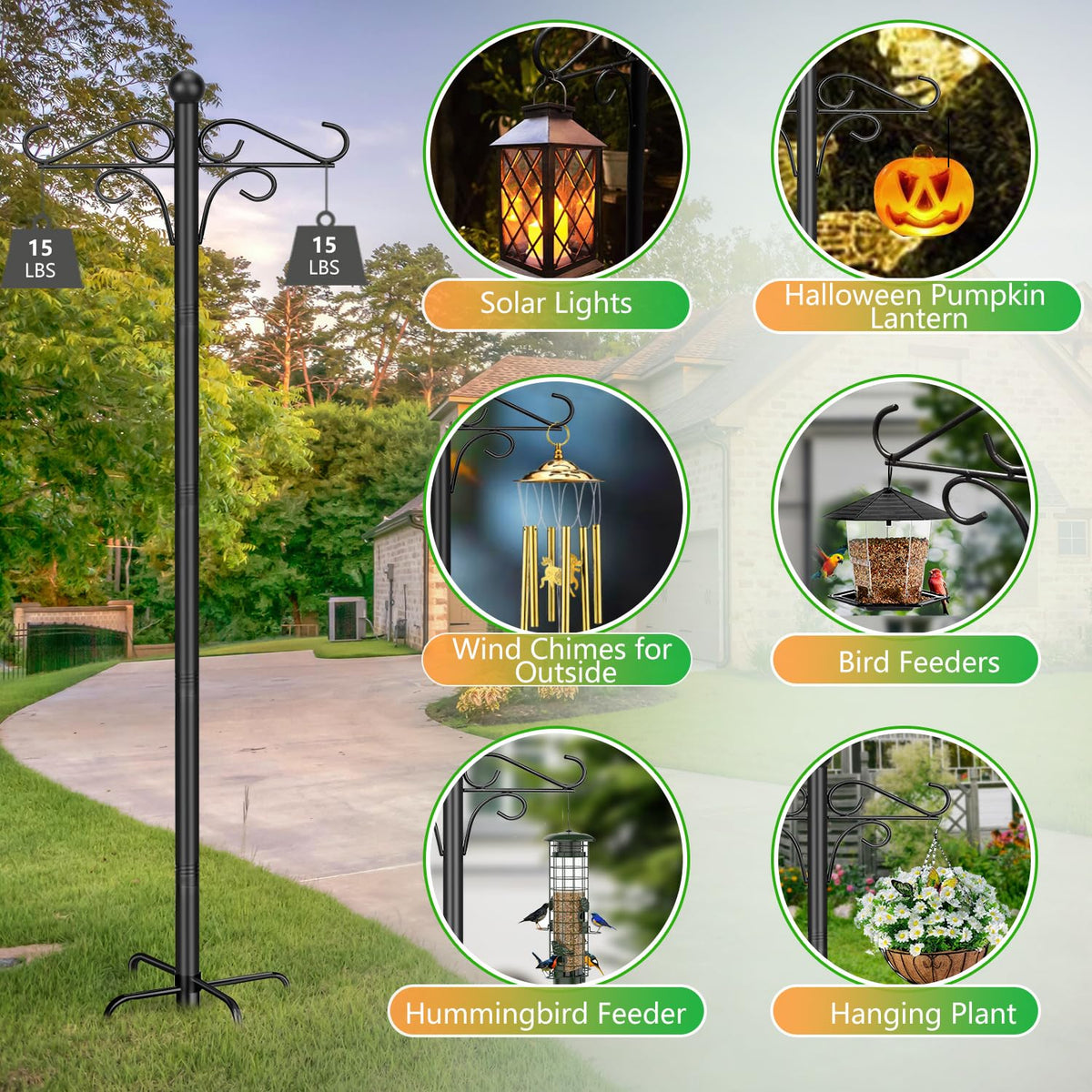 PIYILO multi-use hanging solution for plants lights and decor