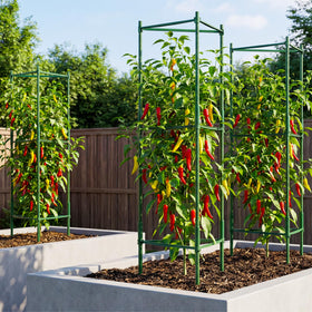 PJT dedicated pepper support keeps stems upright during heavy fruiting.