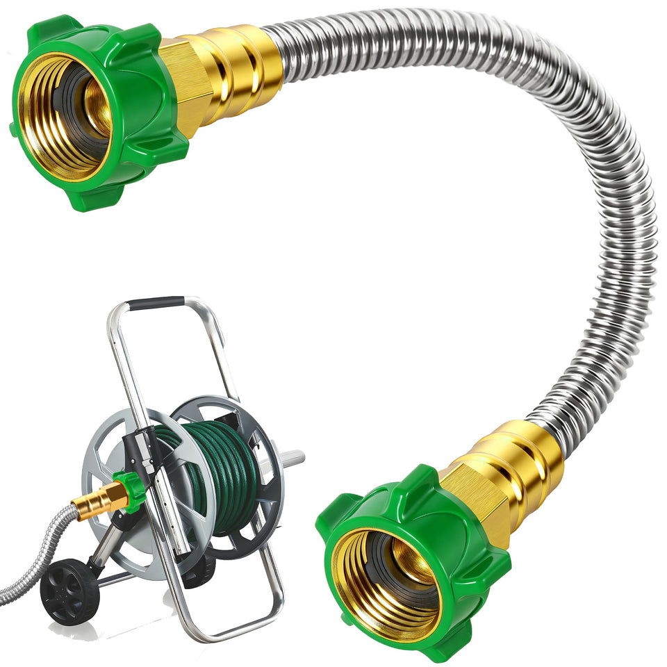 PJT Female-to-Female 1ft connector ideal for extending garden hoses.
