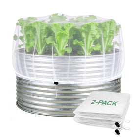 PJT garden netting 2ft round bed cover protects vegetables from pests.