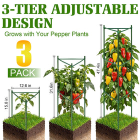 PJT triangle-frame design provides a stable trellis for organized plant growth.