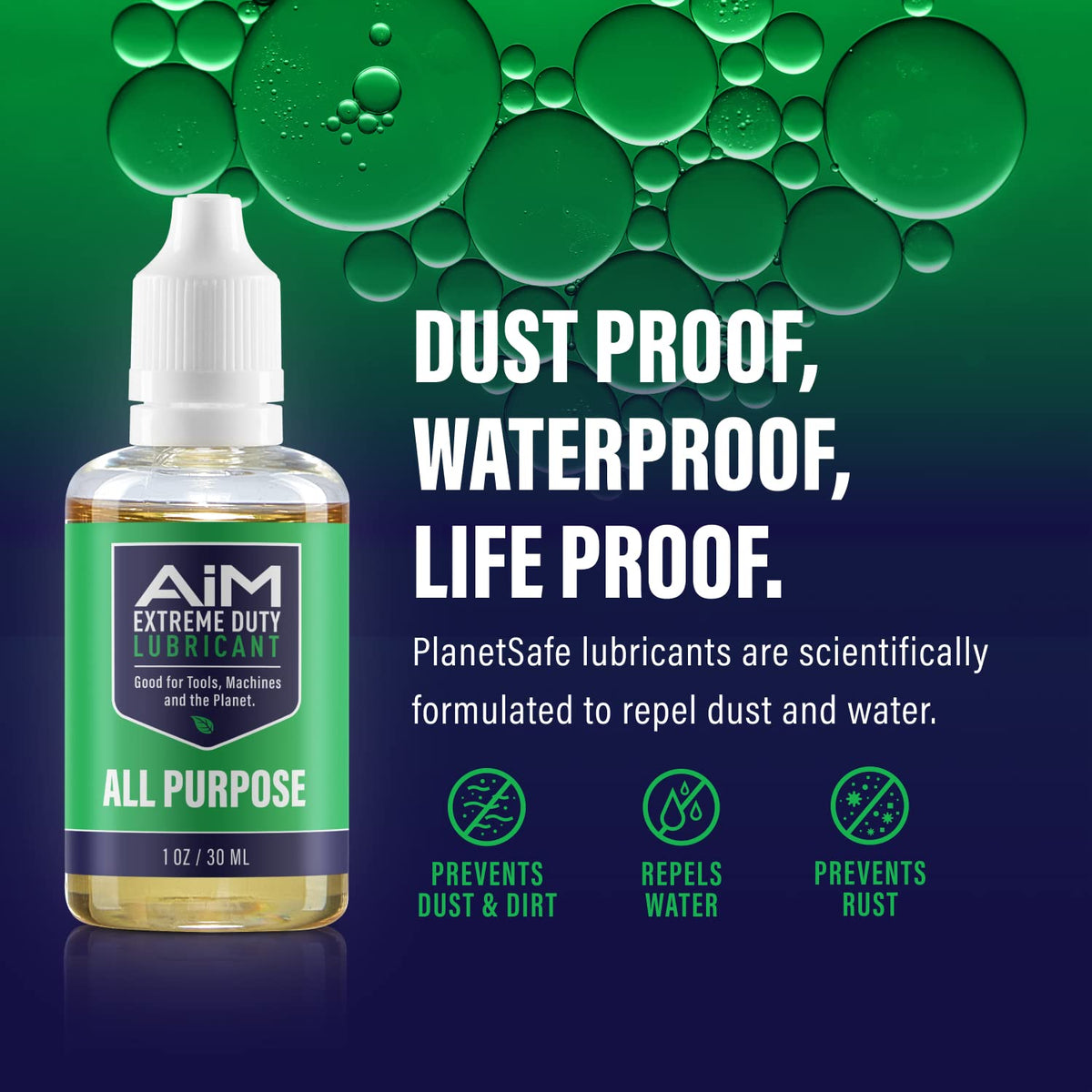 PlanetSafe 4 oz bottle offers extended tool lubrication on the go.
