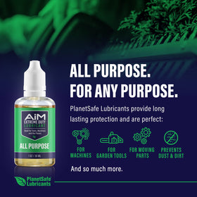 PlanetSafe Mini Chainsaw Oil provides lubrication for reliable performance.