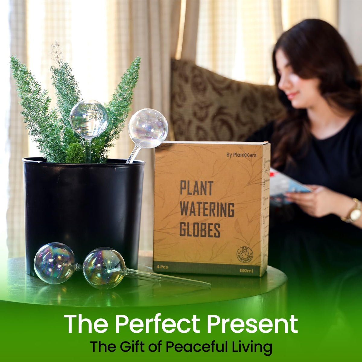PlanKKers medium-sized globe inserts neatly into pots for steady hydration