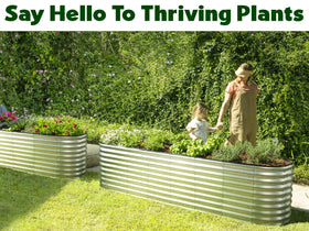 Plant & Plot durable silver metal close-up emphasizing rust resistance
