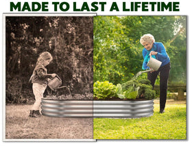 Plant & Plot galvanized metal sheets resist wear for long-lasting garden beds.