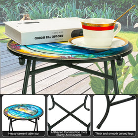 Plant Castle 14-inch round patio table ideal for compact spaces