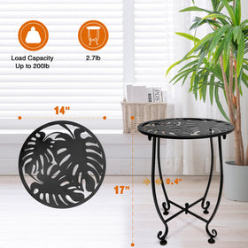 Plant Castle monstera-pattern top adds stylish focal point for outdoors.