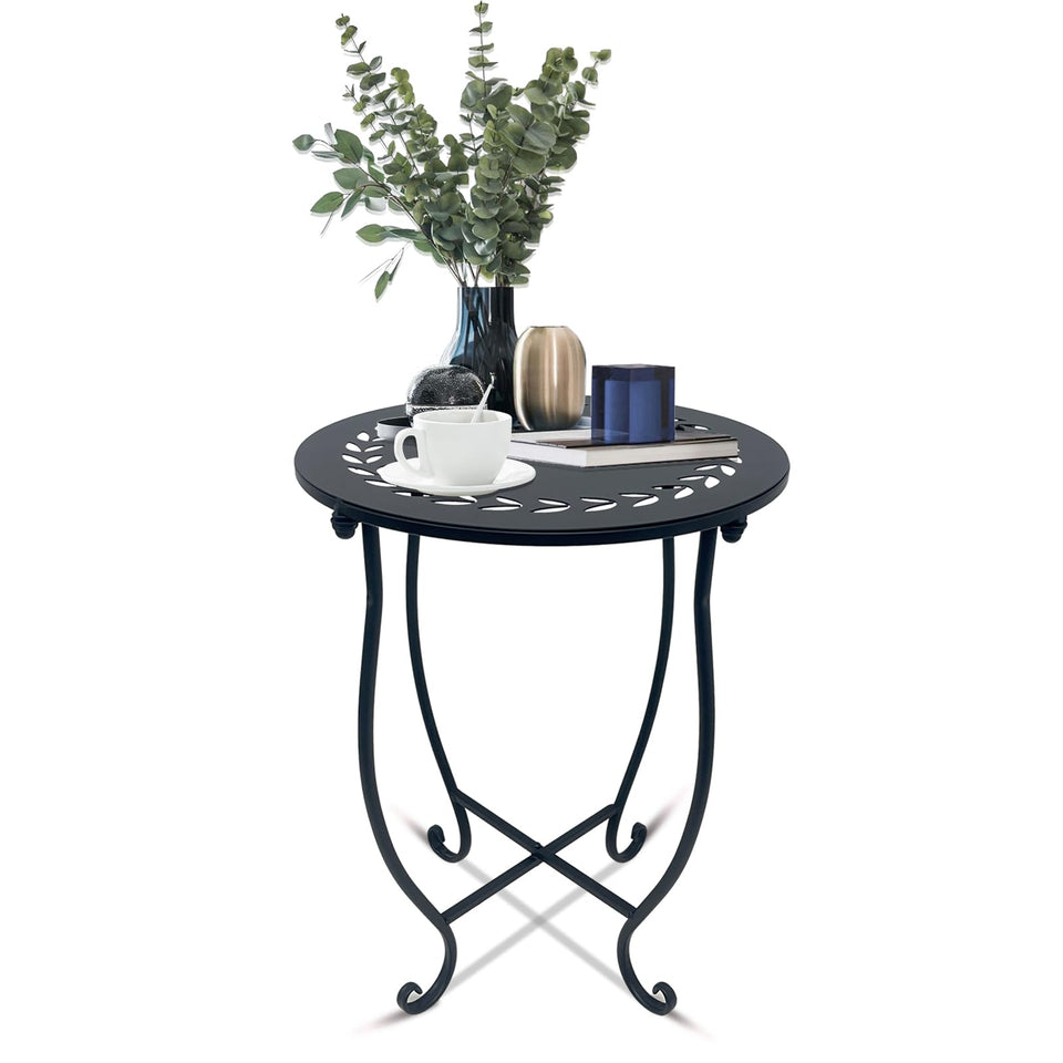 Plant Castle round side table top view, ideal for indoor or outdoor decor