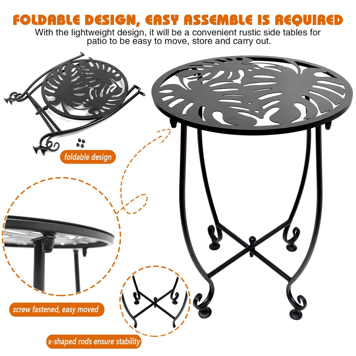 Plant Castle welded X-legs ensure stability on balcony surfaces.