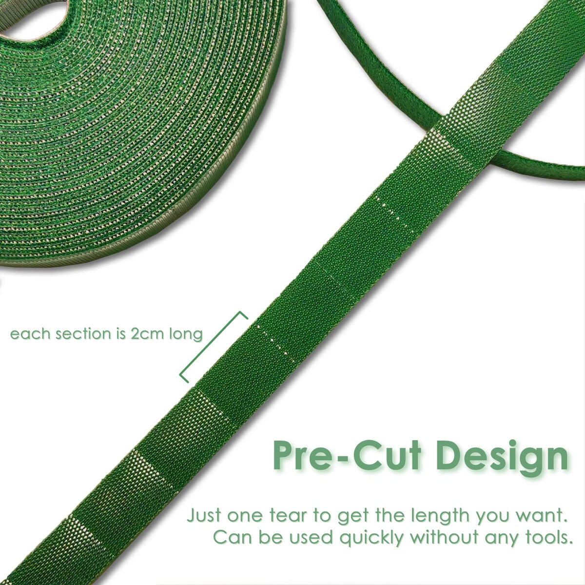 Plantactic Garden Tie tearable self-adhesive strap for quick fixes