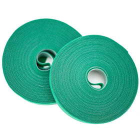Plantactic Garden Tie green tape rolls for plant support and cable organization.