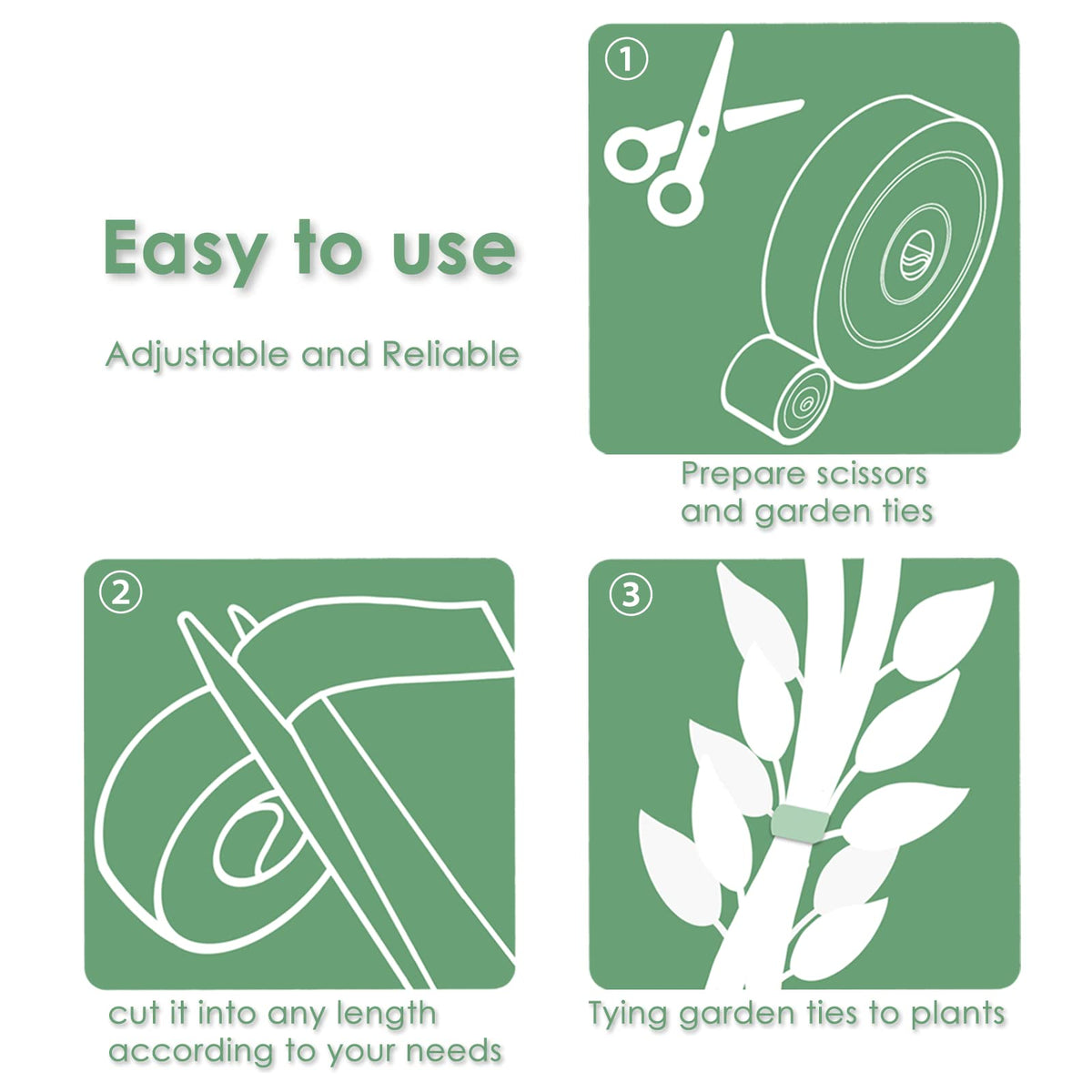 Plantactic reusable garden ties securely fix stems and re-use over seasons.