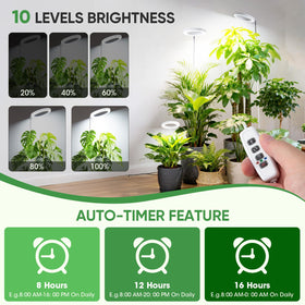 PlantaPulse energy-efficient LEDs save power while brightening your indoor garden.