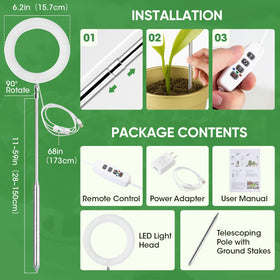 PlantaPulse full-spectrum 72-LED system delivers balanced light for seedlings and blooms.