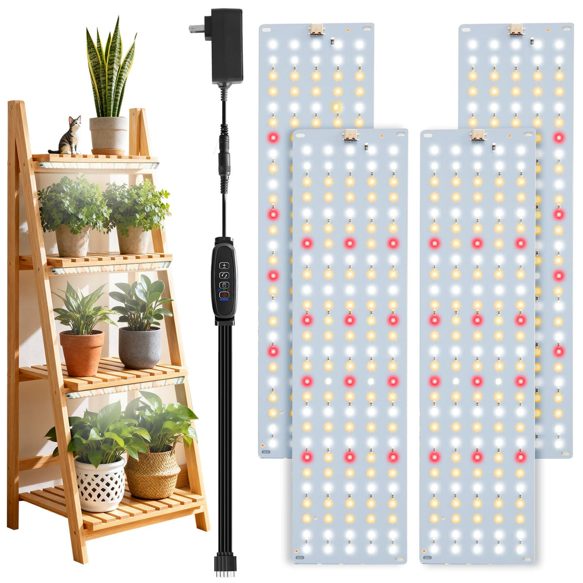 PlantaPulse grow lights panel front view for compact indoor garden