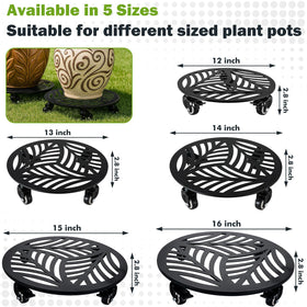 Planterhoma 360-degree locking wheels for precise repositioning indoors.