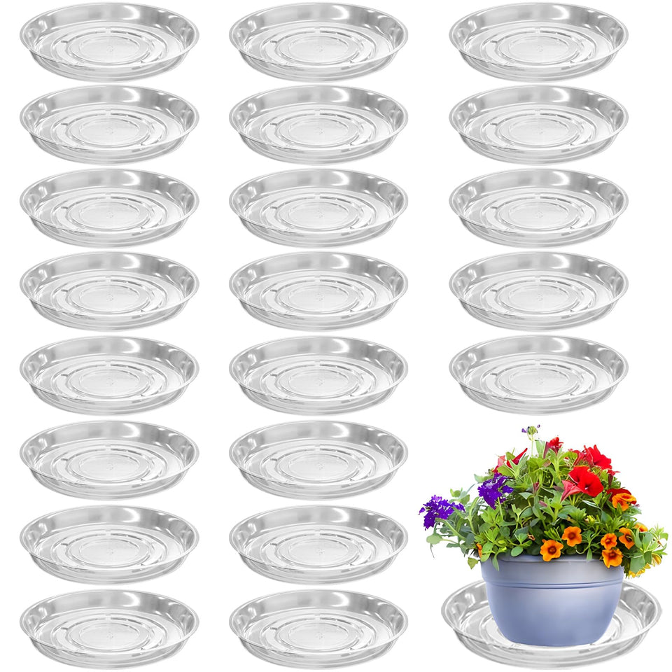 Planterhoma 6 inch clear saucer pack protects surfaces from water spills.