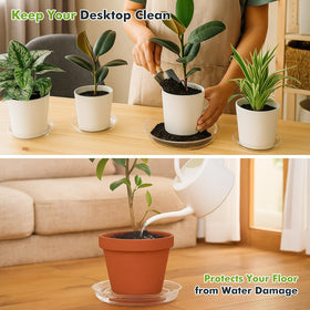 Planterhoma BPA-free recyclable 4-inch plant saucer for pots