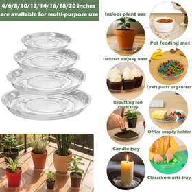 Planterhoma indoor-outdoor saucer protects floors and surfaces around pots.