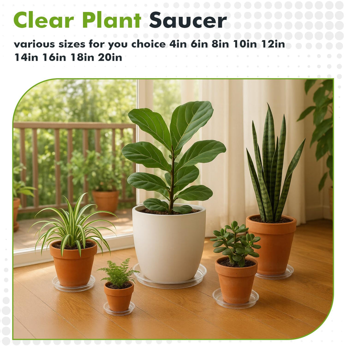 Planterhoma reusable 4-inch saucer for multiple plant arrangements