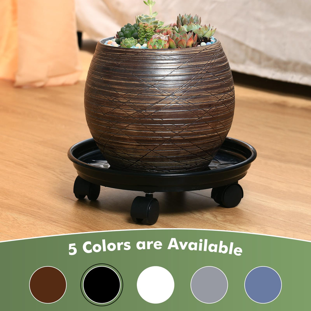 Planterhoma rolling pot base with casters for indoor use