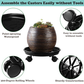 Planterhoma wheeled plant dolly moves heavy pots smoothly