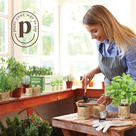 Planters' Choice 9 Herb Kit sowing guide and seeds visible.