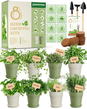 PLANTMEW 8 Herb Kit packaging shown as a gift-ready box for easy gifting.