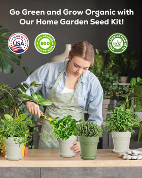 PLANTMEW 8 Herb Kit planter tray for neat, compact windowsill gardening.