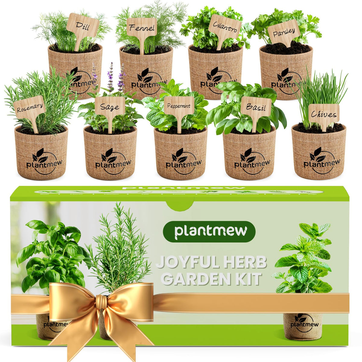 PLANTMEW 9-herb starter kit set ready for indoor planting