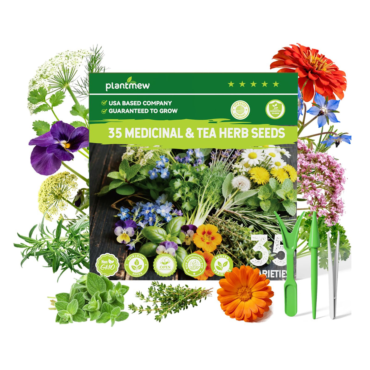 PLANTMEW catnip seeds packet for playful soothing herb in containers