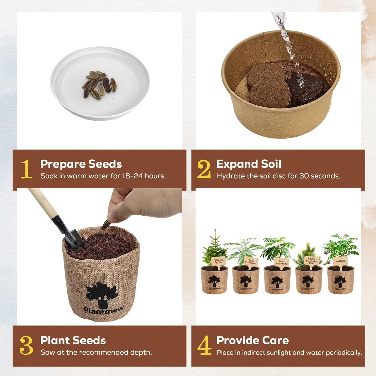 PLANTMEW plant markers help track varieties in your bonsai setup.