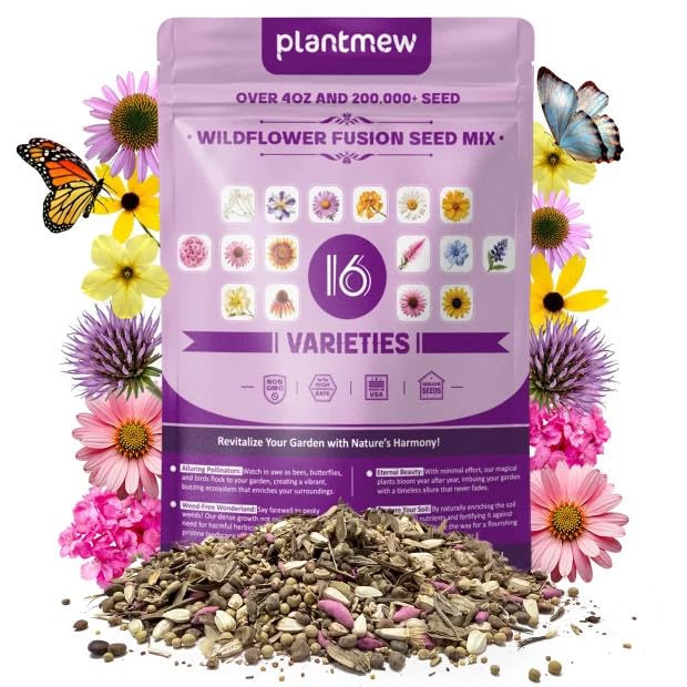PLANTMEW USA-sourced wildflower seed bag for diverse pollinator beds