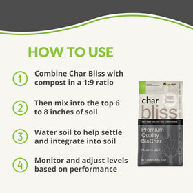plantonix Char Bliss being poured into soil for improved nutrient availability