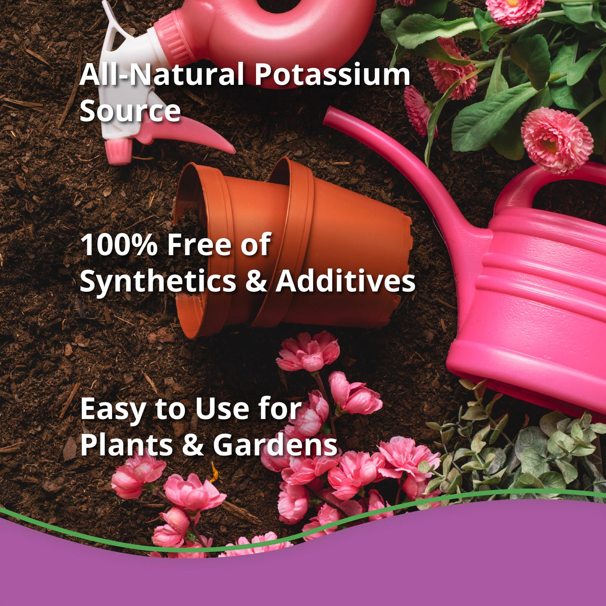 Plantonix Kelp Bliss being mixed into soil, improves structure and water retention.