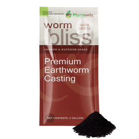 Plantonix Worm Bliss 2-Gallon bag enriches soil with organic nutrients