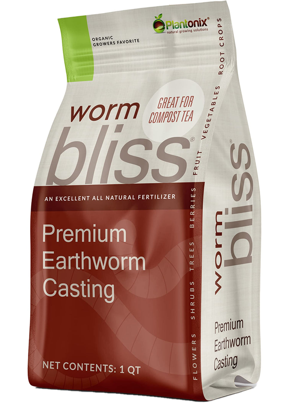 Plantonix Worm Bliss bottle pour boosts root hydration for potted plants