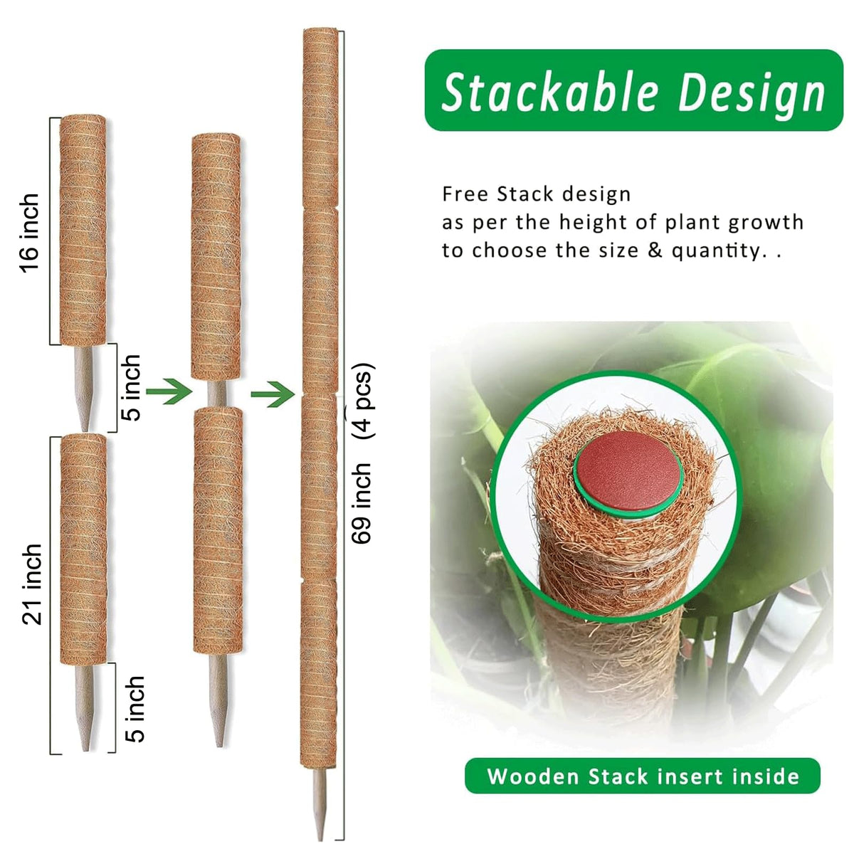 PLANTPOLEX coir fiber close-up highlights grip-friendly texture