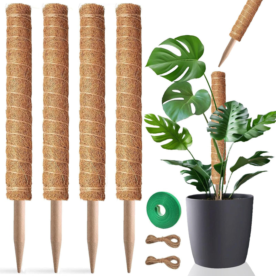 PLANTPOLEX moss pole 21inch with natural coir supports climbing plants