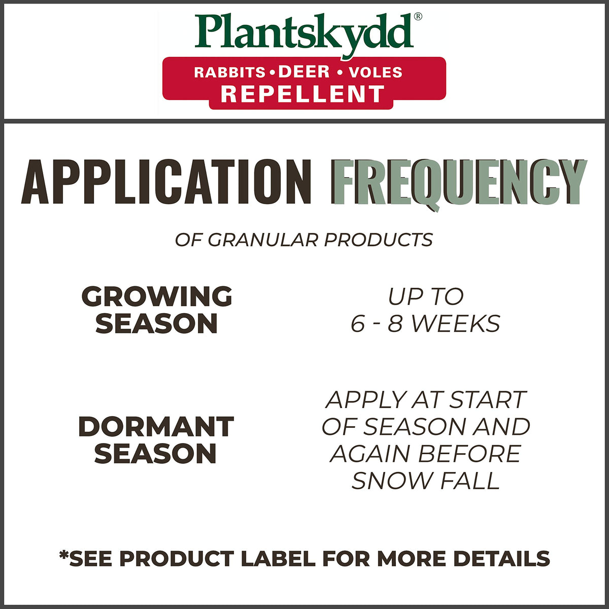Plantskydd covers up to 4,000 square feet per pail.